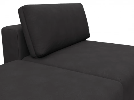 Модули диван и пуф Лига-060 НПБ (ЛДСП,Брус,Фанера,Замша/Коричневый) Лига Диванов 129599