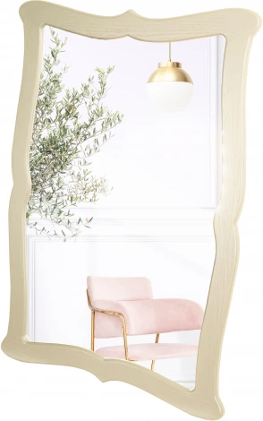 Зеркало навесное Берже 23 слоновая кость 97 см х 67 см Mebelik арт.008691