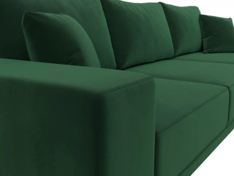 Диван угловой Льюес правый (Зеленый/Велюр) Лига Диванов арт.122398