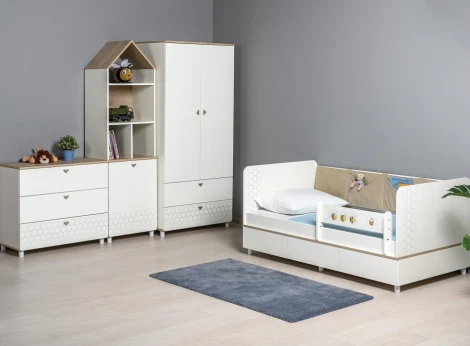 Стеллаж Эльга (Эльга белый шагрень / дуб белый exclusive) Mobi арт.518264