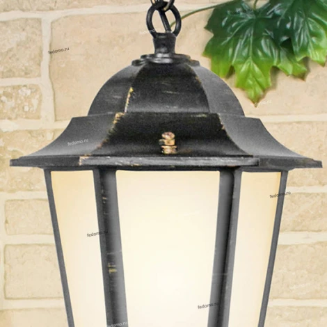 Уличный светильник подвесной Elektrostandard Claro GL 1004H черное золото