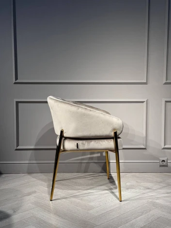 Стул обеденный IST-CASA Стелла ART2959-BG, бежевый/глянцевое золото