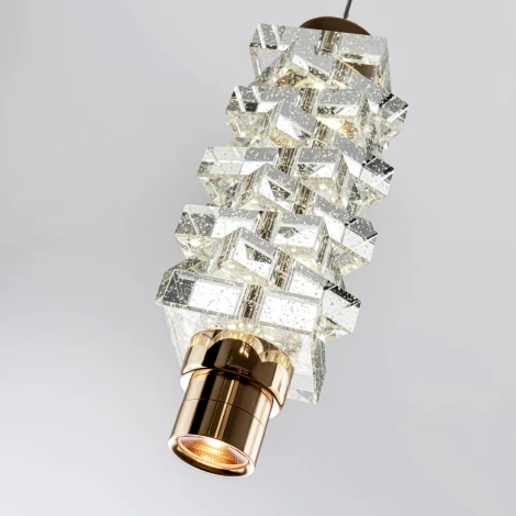 Подвесной светильник светодиодный хрустальный Modelux ML.9050.100 GD