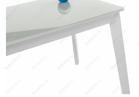 Стеклянный стол Woodville Арья белый / белая шагрень 462408