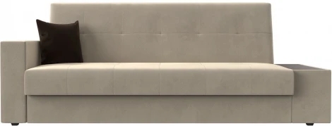 Диван-книжка Лига-020 стол справа (Бежевый,Коричневый/Микровельвет) Лига Диванов арт.118490