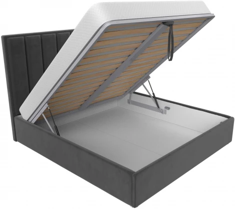 Кровать интерьерная Афродита 200 (Серый/Велюр) Лига Диванов арт.120607