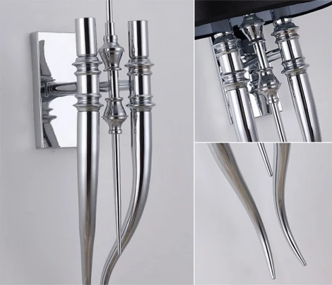 Настенный светильник (бра) Crystal Light Brunilde Ipe Cavalli H92 Silver/Black ImperiumLoft 44,198 (189870-22) (220V)