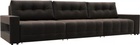 Диван прямой с полками Лига-053 НПБ Лонг Лига Диванов (Велюр) арт.128916