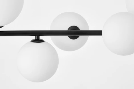 Потолочная люстра на штанге Lumina Deco Amadeo LDP 7036-7 BK+WT (220V, на проводе)