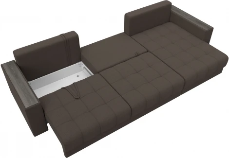 Диван угловой с декором Лига-049 НПБ Лонг Лига Диванов (Рогожка) арт.128290