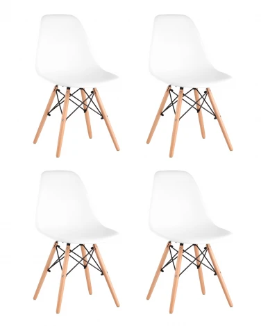 Стул Eames Style DSW белый x4 (разборный каркас) Stool Group арт.УТ000036422