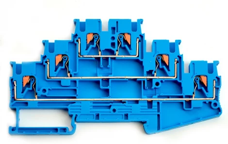 Зажим пружинный 6-и проводной проходной Stekker 49256