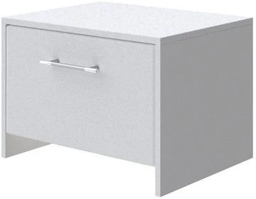 PROxSON Тумба Varna (ЛДСП Белая+ткань Белый/Teddy Снежный) 51x40