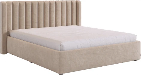 Каркас кровати Ева 160х200 см Mebelson (ДСП,ЛДСП,Велюр/Капучино) арт.KM1.6-23.2170