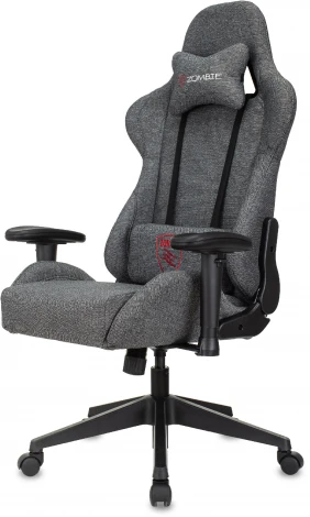 Кресло игровое Zombie Neo серый 3C1 с подголов. крестов. пластик черный GREY