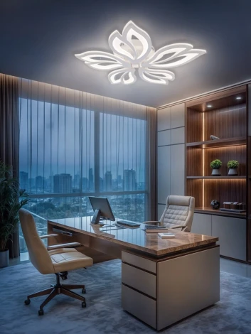 Потолочная люстра светодиодная с пультом ДУ 110W, белый, LED Natali Kovaltseva Fortuna LED LAMPS 81107/4C