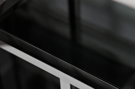 Стеллаж Garda Decor 46AS-SH1076-SILVER (Хром/Черный)