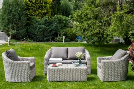 Кресло из искусственного ротанга, цвет бежевый 4SIS Кон Панна YH-C1808W beige