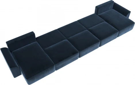 Диван п-образный Лига-048 НПБ МегаЛонг Лига Диванов (Велюр) арт.128331