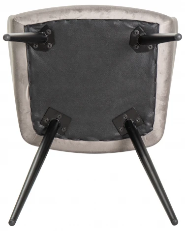 Стул обеденный ROBERT (черные матовые ножки, велюр V108-81 Серый)