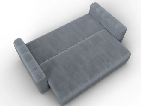 Диван прямой Лига-062 НПБ (ДСП,Фанера,ХДФ/Пластик/Велюр/Серый) Лига Диванов 130278