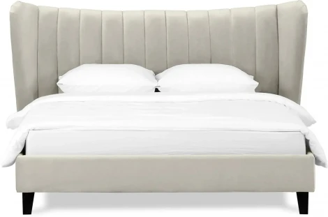 Кровать Queen II Agata L ОГОГО (арт.574732), (Ткань/Белый)