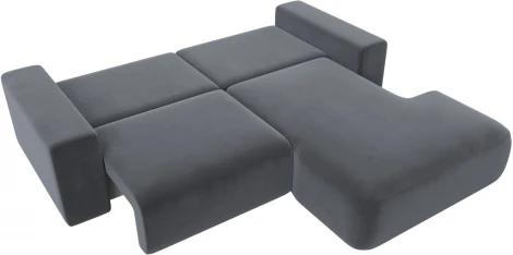 Диван угловой Лига-036 НПБ Классик правый угол (Серый/Велюр) Лига Диванов арт.121378