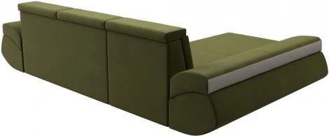 Диван угловой Лига-032 левый угол (Зеленый,Бежевый/Микровельвет) Лига Диванов арт.121653L