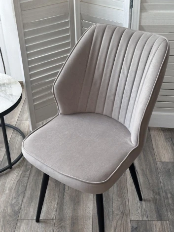 Стул РОССО 360 град. поворот. цвет B22 Серый, велюр / черный каркас M-City 64754