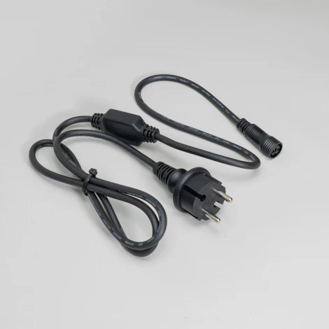 Кабель питания 1,5м с выпрямителем для шариков 40мм 220В, провод черный каучук, IP65 Laitcom HB20-1-LLC