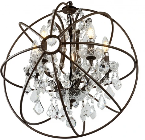 Подвесная люстра iLamp Balance Loft 214-5 (220V, на цепи, свеча, шар)