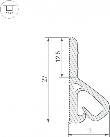 Профиль STRETCH-WALL-TEXTILE-2600 (Arlight, Пластик) 039518