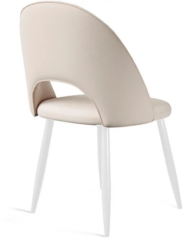 Стул DikLine 283 поворотный C103 крем, ножки белые арт.00-00073776