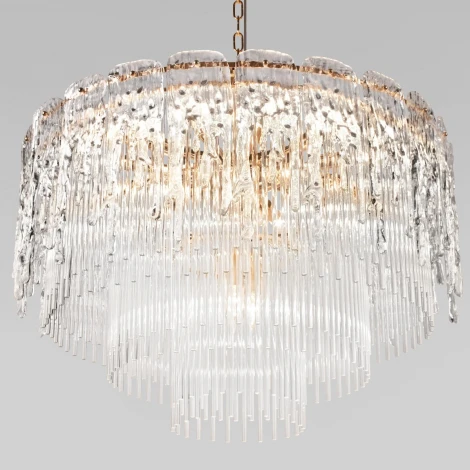 Подвесная люстра Loft It Florida 10298/800 French gold (220V, хрусталь, на цепи, круглые)