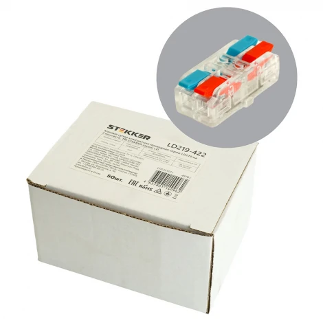 Клемма супер-компактная проходная Stekker 49781