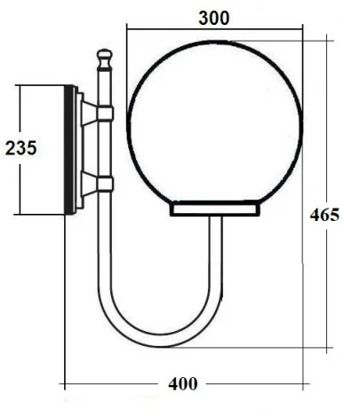 Настенный фонарь уличный Oasis Light Globo Prism gold 88201PG 10 Gb (220V, шар, IP44)