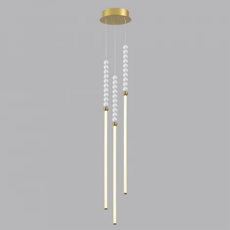 Подвесной светильник Odeon Light Monella 6639/33L металл/античная бронза/белые бусы из акрила IP20 LED 33W 3000K 220V (бусы)