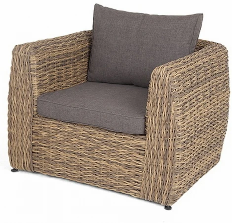 "Кальяри" кресло из искусственного ротанга (гиацинт), цвет соломенный 4SIS арт.УТ-00001979