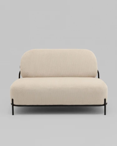 Диван Стоун велюр рельефный молочный Stool Group арт.УТ000040007