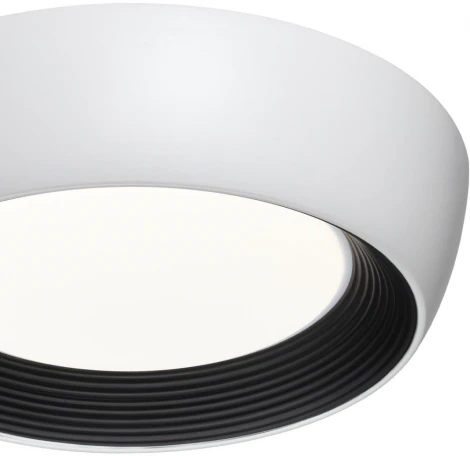 Потолочный светильник круглый Sonex Cronus 7715/54L металл/акрил/белый/черный LED 54Вт 3000-6500К D500 IP20 пульт ДУ (220V, круглые)