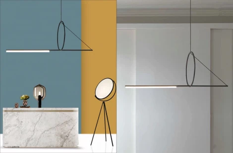 Подвесной светильник iLedex Zoom 8075P/S-18W-3000K MBK-WH (220V, на тросе, кольцо)