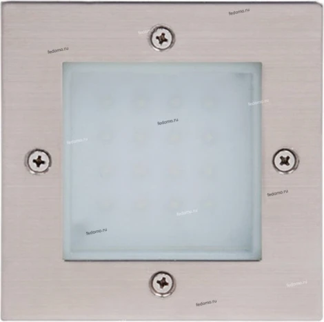 Светильник уличный встраиваемый в стену светодиодный Horoz Mercan, 1 лампа, никель с белым