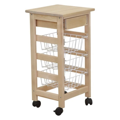 Тумба с ящиком и корзинами лак Mebelik 008418