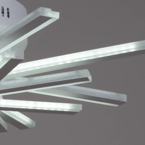 Потолочная люстра светодиодная на штанге с пультом Reluce 09824-3.3-4+4 WH (ночной режим, 220V)