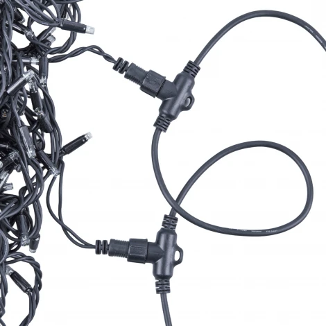 Провод-шина для гирлянд серии F90PRO 2м. 5 Т-коннекторов, шаг 50см статика/мерцание IP67 черный Uniel UCX-F90 T05/2M/BK