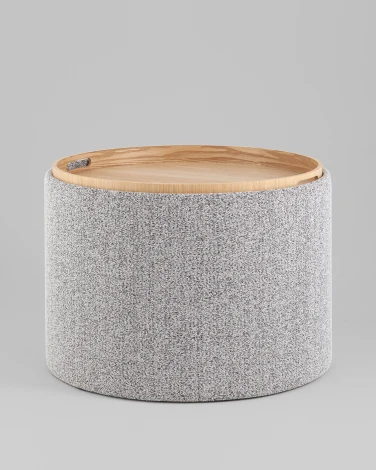 Пуф Stool Group с ящиком Хюгге L букле темно-серый арт.УТ000040207