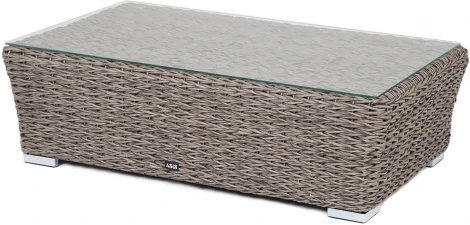 "Капучино" журнальный столик из искусственного ротанга (гиацинт), цвет cерый 4SIS арт.УТ-00003012
