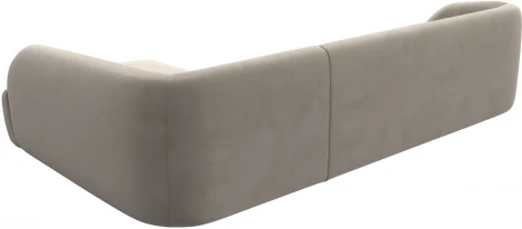 Диван угловой Лига-041 правый угол (Бежевый/Микровельвет) Лига Диванов арт.122179