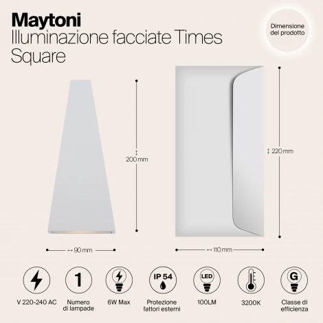 Архитектурная подсветка Maytoni Times Square O580WL-L6W (LED, 220V, IP54)