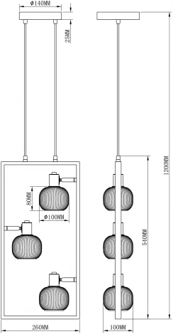 Подвесной светильник Moderli Katrin V3035-3P